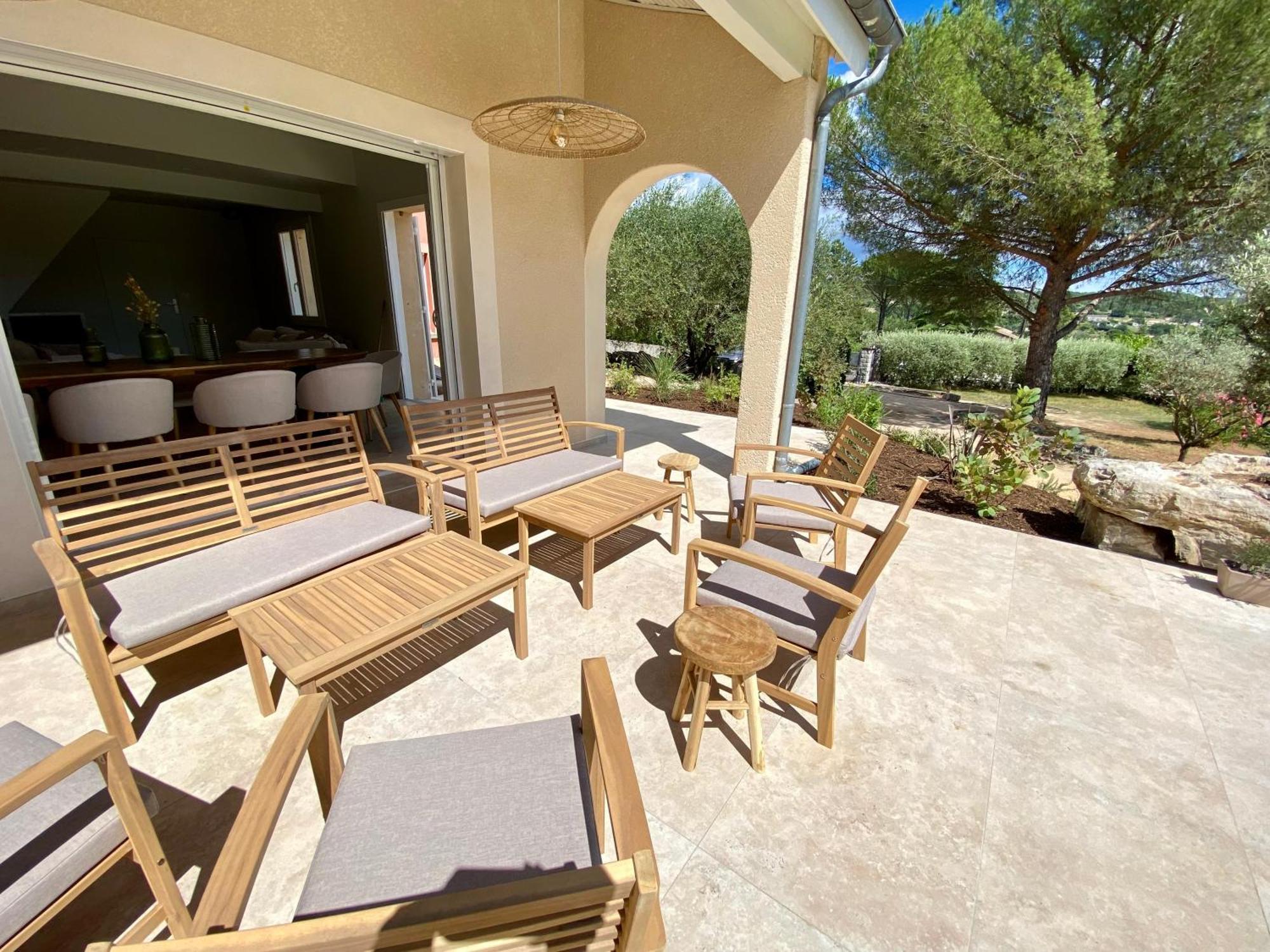 Maison Pour 12P, Piscine A Debordement Chauffee D'Avril A Octobre Inclus Ruoms Dış mekan fotoğraf